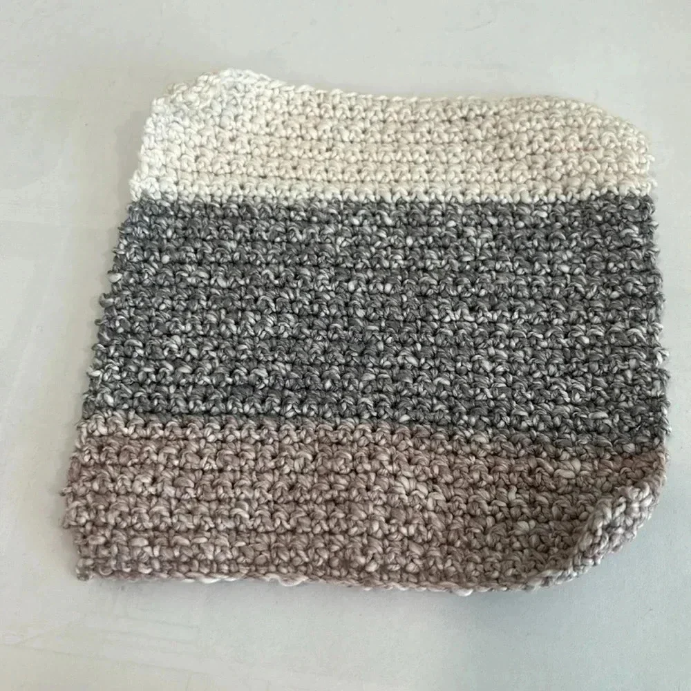 Hand Crocheted Washcloth/Dishcloth - Set of 3